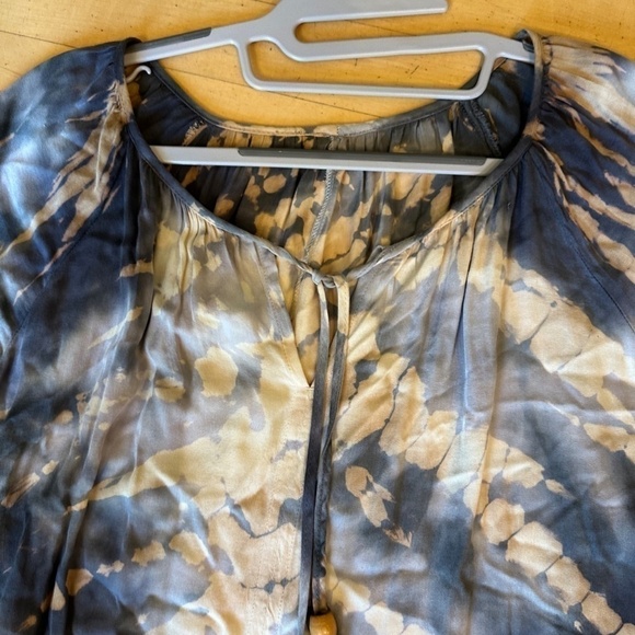 Boho tussle tie slit neck casual dress, Med. CB2021 - Picture 3 of 4